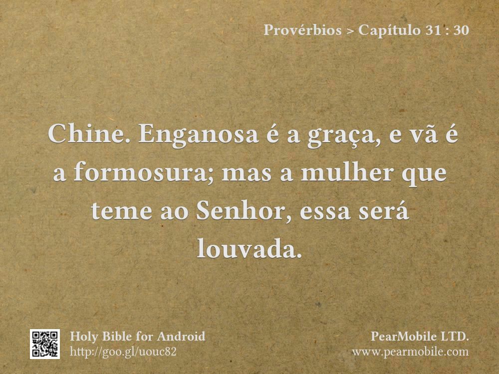 Provérbios, Capítulo 31:30